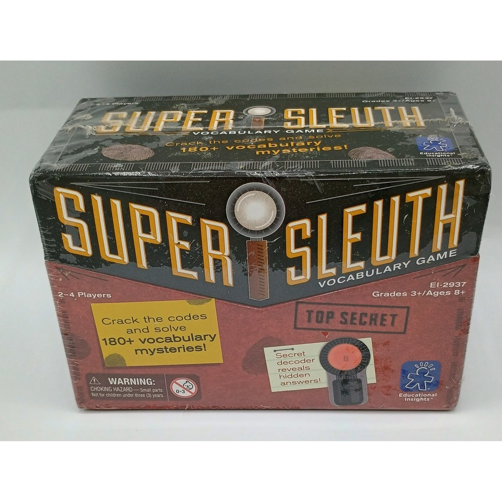 Super Sleuth Educational Insights Vocabulary Game Sealed